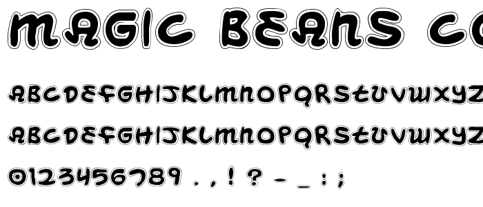 Magic Beans Collage font